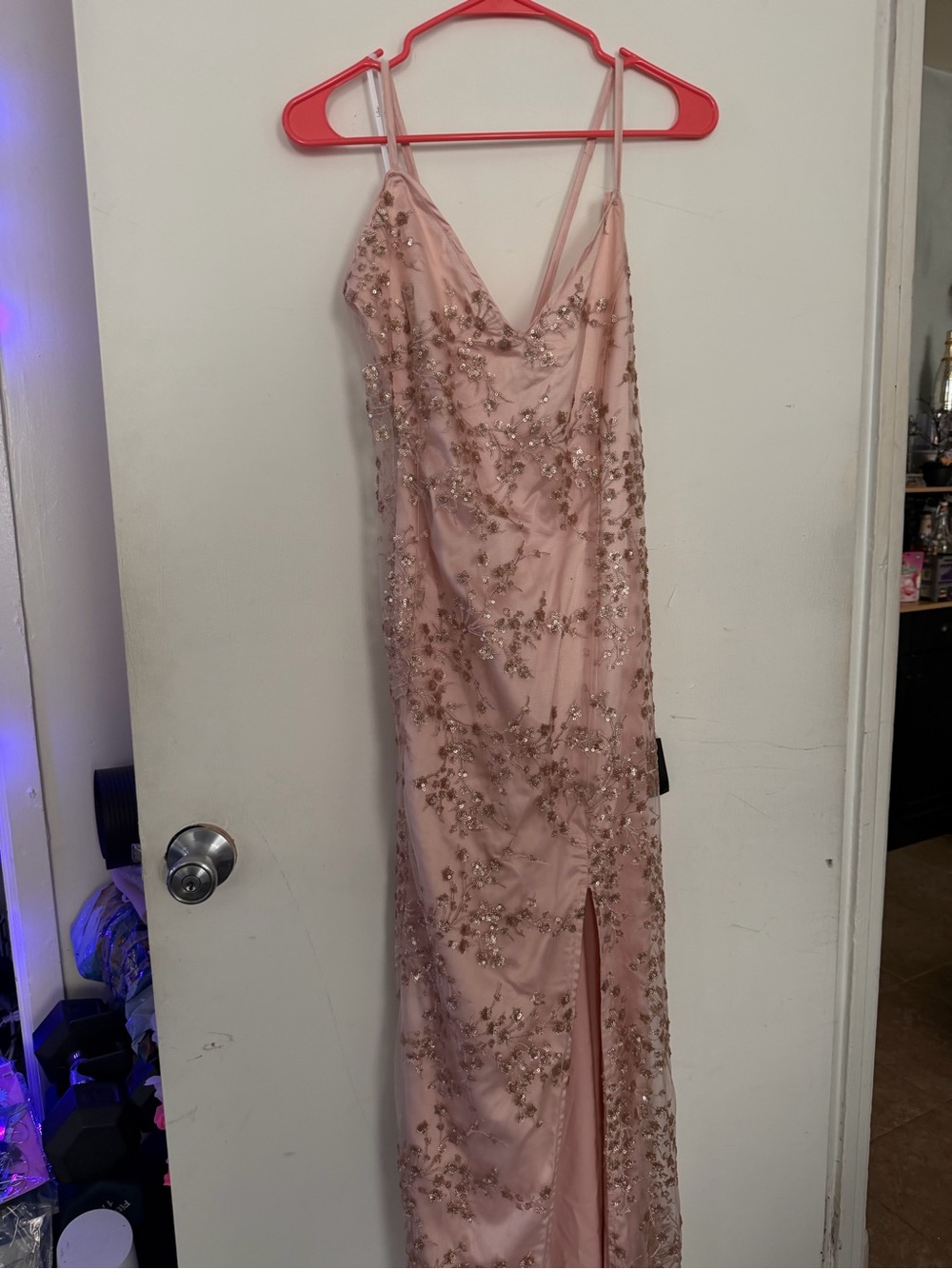 Lulus Blissful Blossoms Blush Pink Sequin Backless